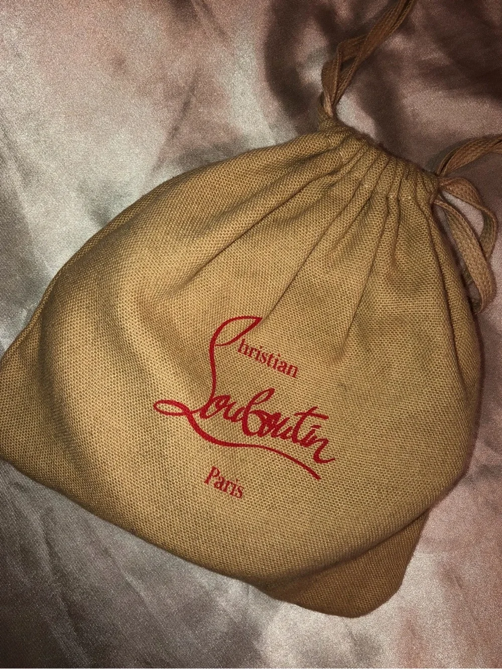 Christian Louboutin Brown Textured Spike Belt with Red Lining